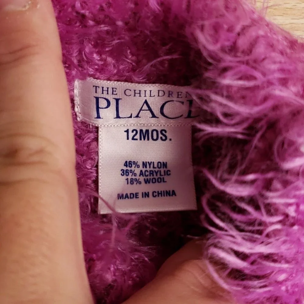 The Childrens Place Purple Toddler Eyelash Sweater